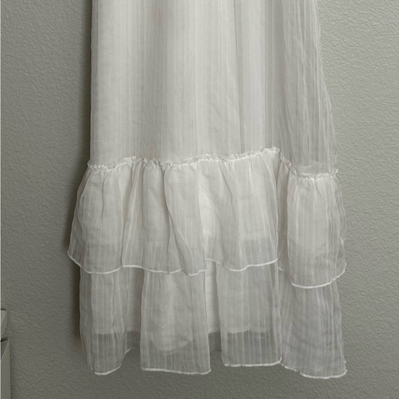 NWT LULUS Sweetest Delight White Ruffled Short Sleeve Maxi Dress - Picture 9 of 9